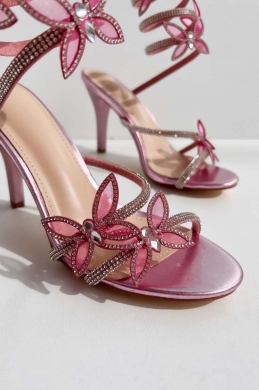Sandals with strass and butterflies