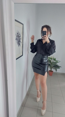 Croc leather mini skirt ON LINE 