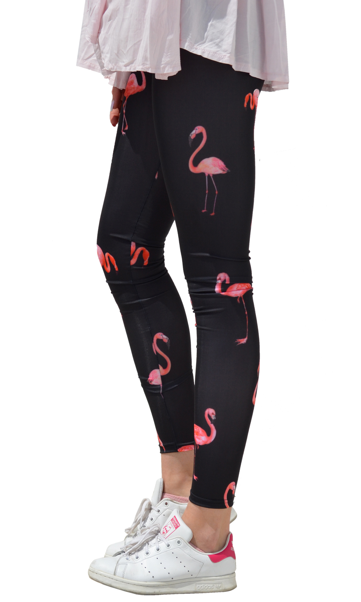 Woman's leggings with flamingo pattern | LEGGINGS - PANTS | missreina.com